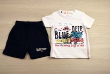 Тъмно син комплект за момчета - BLUE DEEP  от 9 до 12 месечни