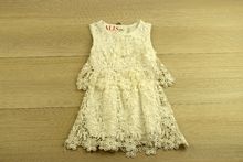 Бяла  детска рокля - FANNY LOOL за 2 и 4 годишни