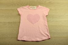Розова детска блуза с къс ръкав - HEART  за 8-9 и  9-10 годишни