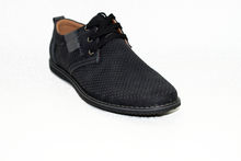 Черни стилни мъжки обувки с връзки  - 6005