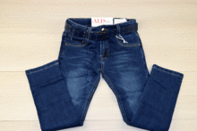 Тъмно сини дънки за момчета - 9839 с колан от 8 до 16 г.