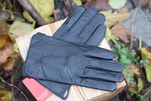 Черни мъжки ръкавици от ЕСТЕСТВЕНА КОЖА-код 007- големи размери