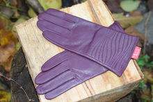 Лилави дамски ръкавици ЕСТЕСТВЕНА КОЖА-код 035