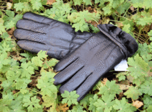 Черни мъжки ръкавици ЕСТЕСТВЕНА КОЖА с дебела вата- код 019