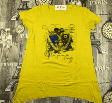 Жълта дамска тениска/ туника -70765
