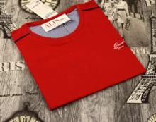 Червена мъжка тениска от 2ХЛ до 5ХЛ -