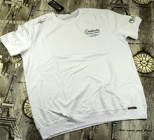 Бяла мъжка тениска - 5753 -  до 5ХЛ