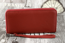 Дамски портфейл ЕСТЕСТВЕНА КОЖА - 5201 - RED