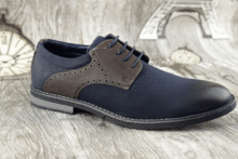 Тъмно сини мъжки спортно - елегантни обувки 188163
