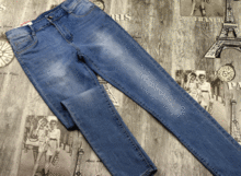 Светло сини класически модел дамски дънки - 893