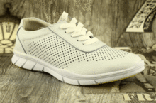 Бели дамски спортни обувки ЕСТЕСТВЕНА КОЖА - 186037