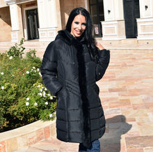 Черно дълго зимно дамско яке -Е19- от ХЛ до 5ХЛ