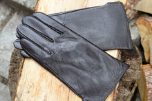 Тъмно кафяви мъжки ръкавици ЕСТЕСТВЕНА КОЖА-код 029