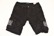 Мъжки къси дънки - 505 - черни със странични джобове