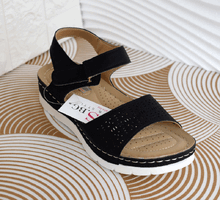 Много удобни дамски сандали - 5057 - черни