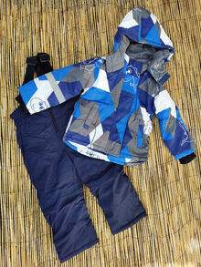 Детски зимен комплект  за момче от 3 до 8-код D-52-синьо