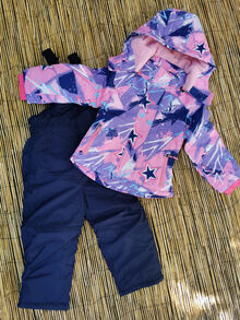 Детски ски екип за момиче от 4 до 12 D-90-светло розово