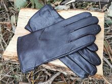 Мъжки ръкавици ЕСТЕСТВЕНА КОЖА-тъмно лилави-К-036