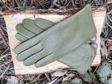 Дамски ръкавици ЕСТЕСТВЕНА КОЖА-цвят каки-К-107